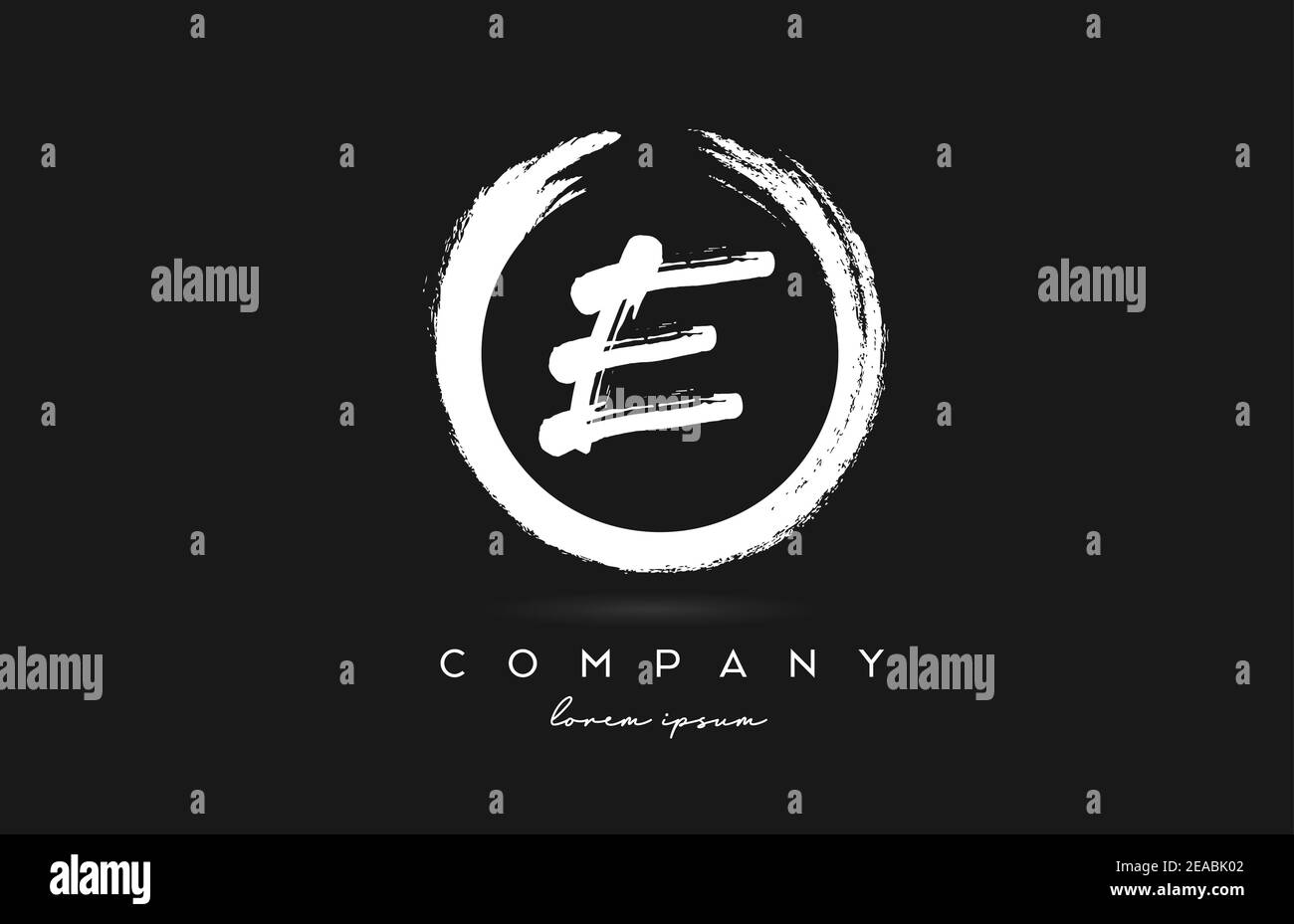 black and white E alphabet letter logo icon. Vintage grunge design for ...