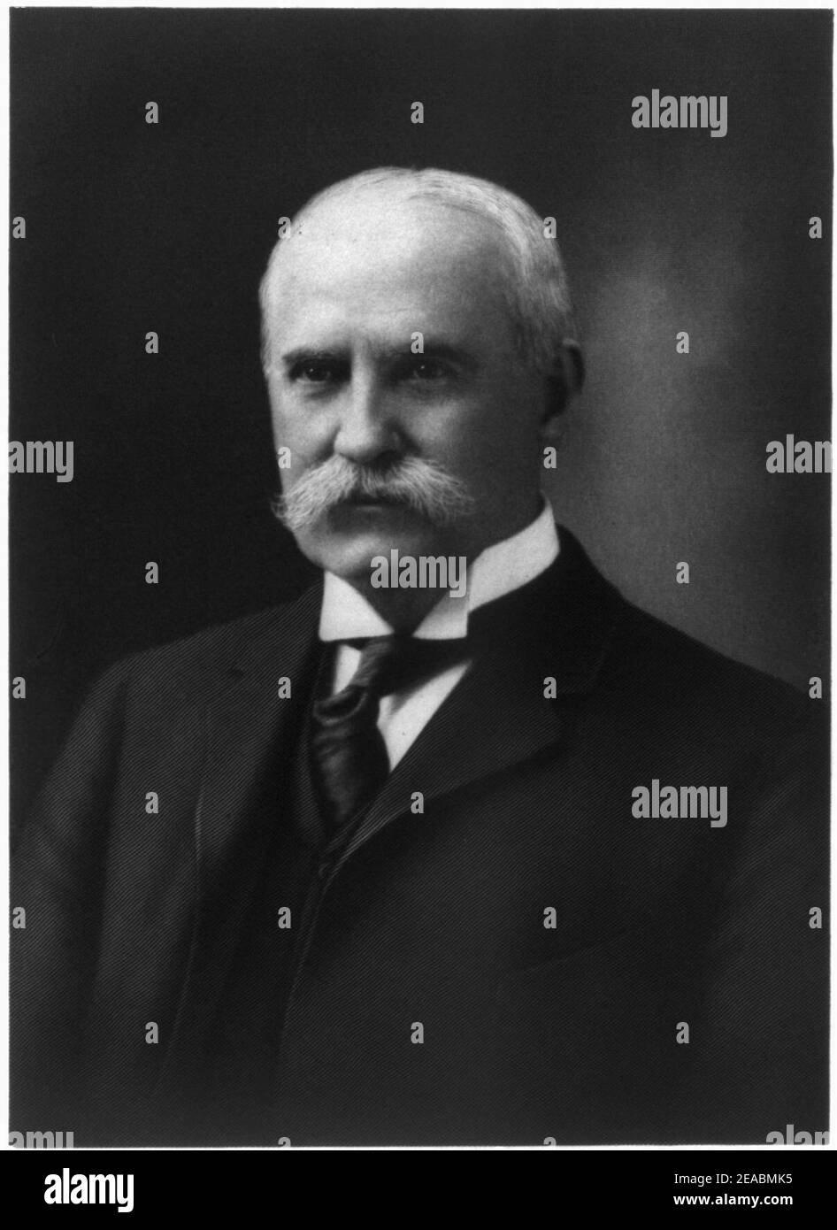 Nelson Wilmarth Aldrich, head-and-shoulders portrait, facing slightly left) - engr. by W. T. Bather Stock Photo