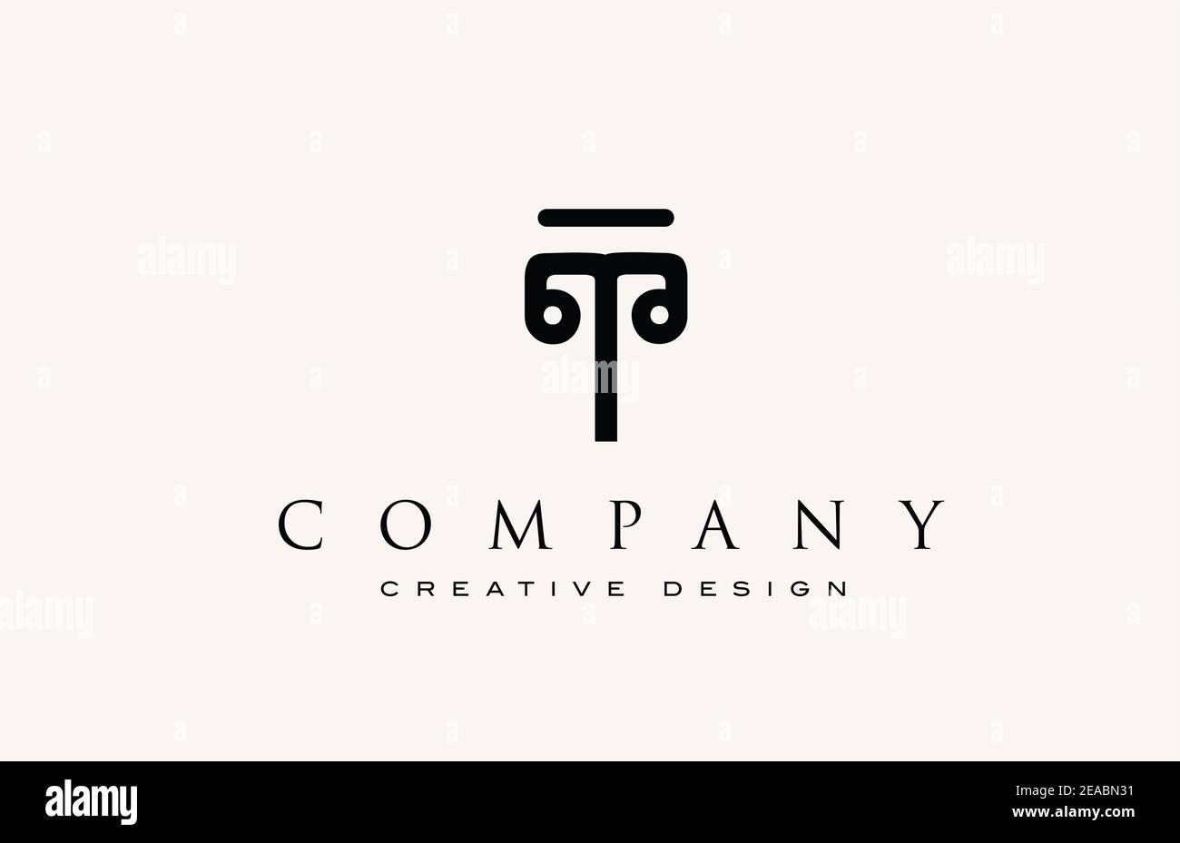 T vintage abstract alphabet letter logo icon. Design for lettering and ...