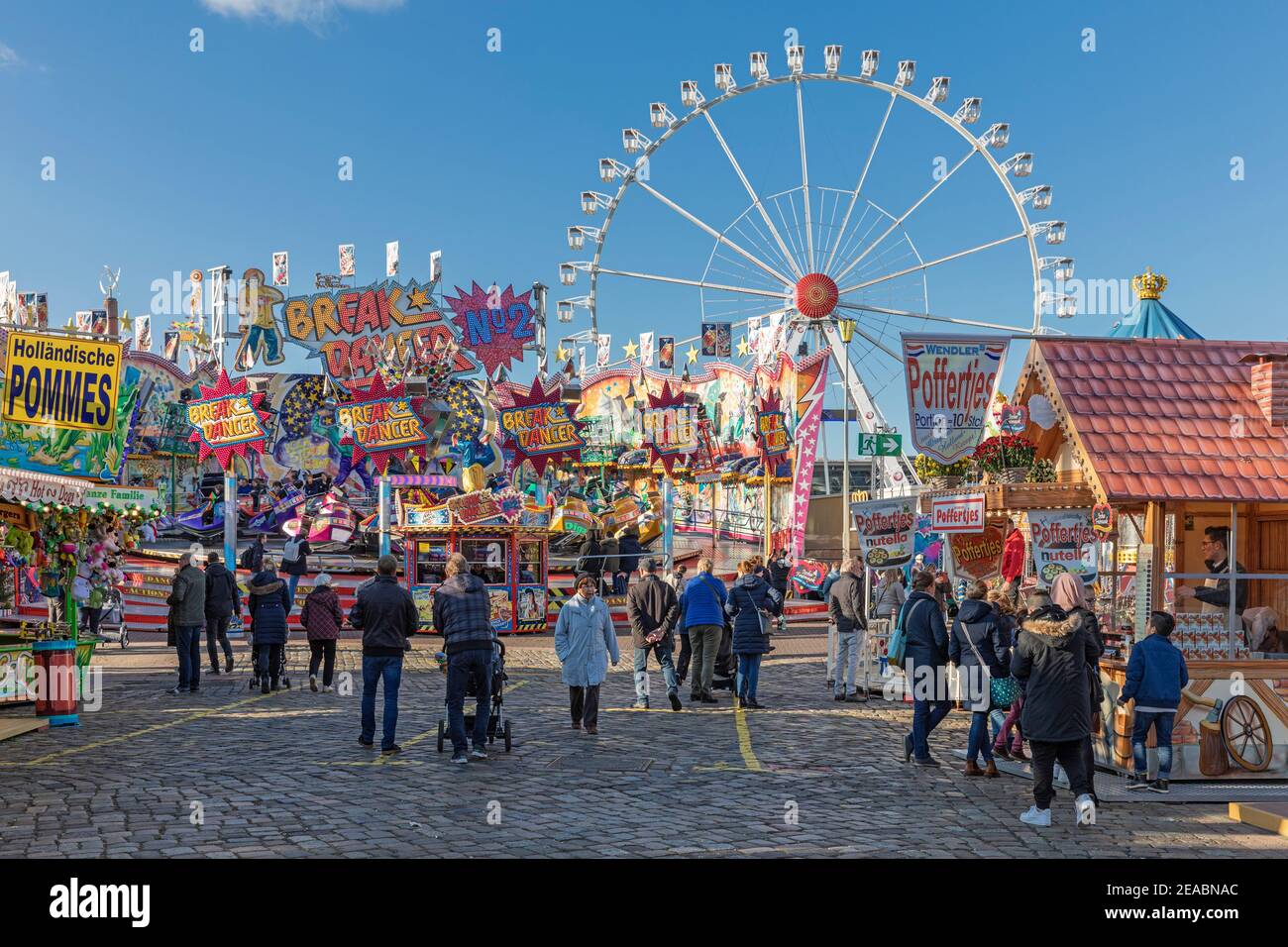 Ferris wheel, fairground rides, on the Bremer Freimarkt, Bremen, Stock Photo