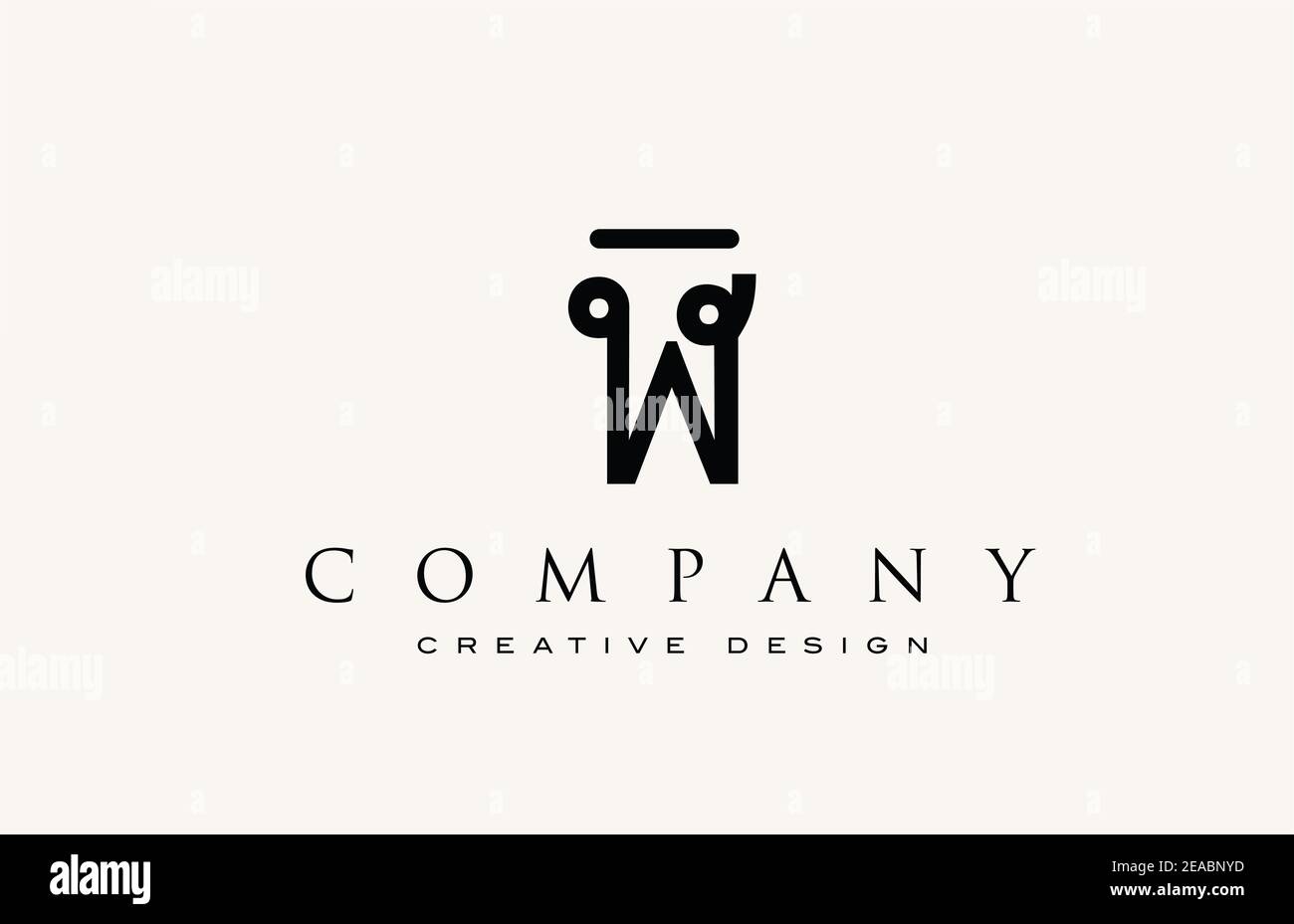 W vintage abstract alphabet letter logo icon. Design for lettering and ...