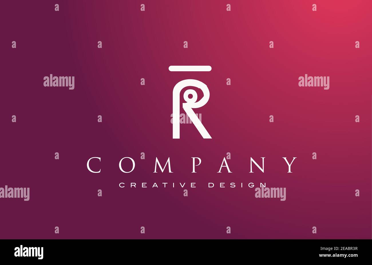R pink white alphabet letter logo icon. Design for lettering and ...