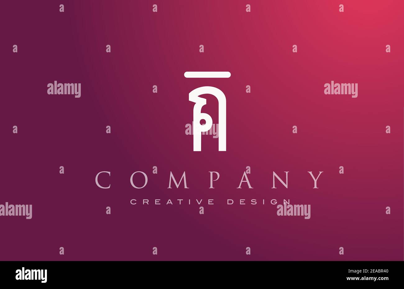 A pink white alphabet letter logo icon. Design for lettering and ...