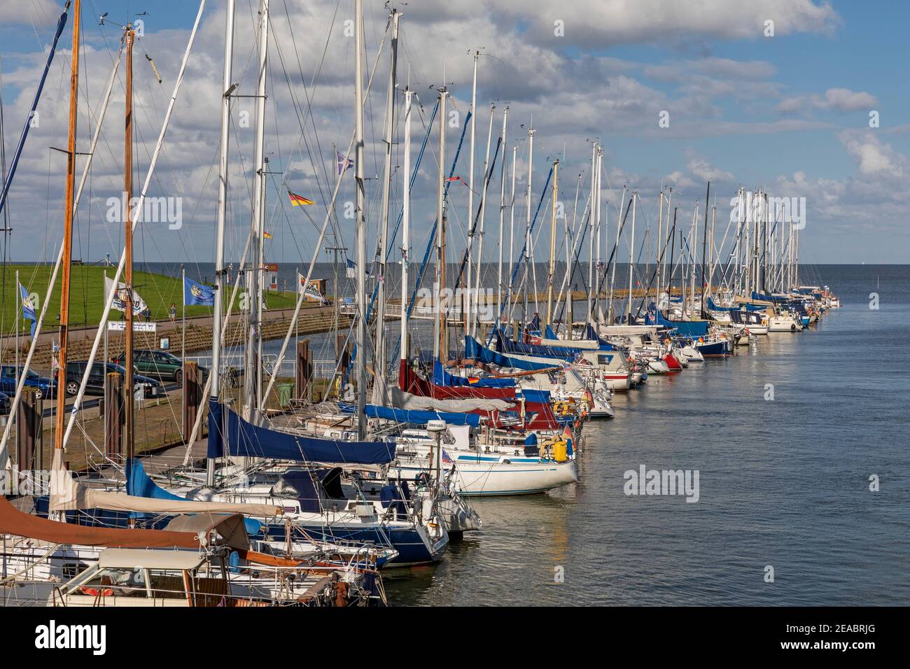 Horumersieler marina, Horumersiel, district Horumersiel-Schillig, municipality Wangerland, district Friesland, Lower Saxony, Stock Photo