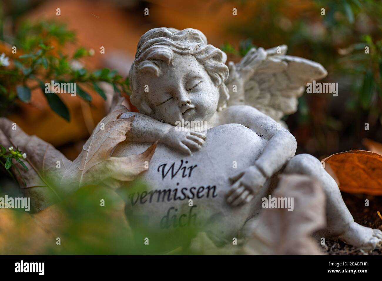Grabengel, gravestone, Friedenstrasse cemetery, Wilhelmshaven, Lower Saxony, Stock Photo
