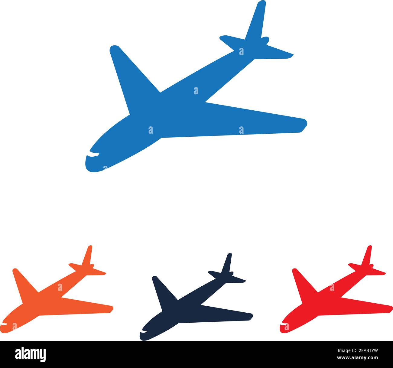 Airplane logo Template vector illustration icon designPlane Icon Vector. Stock Vector