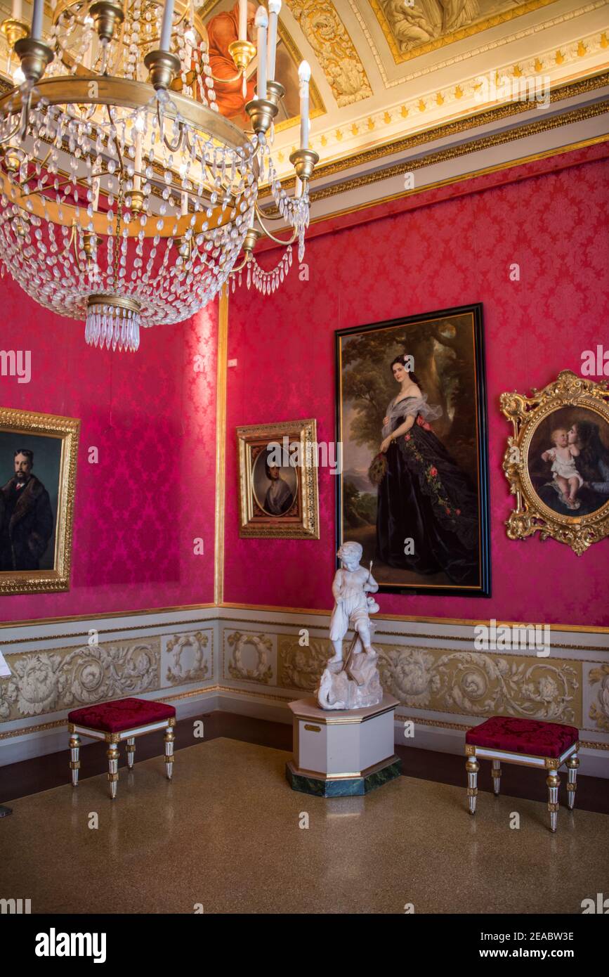 Hall in the Palazzo Pitti, Florence Stock Photo