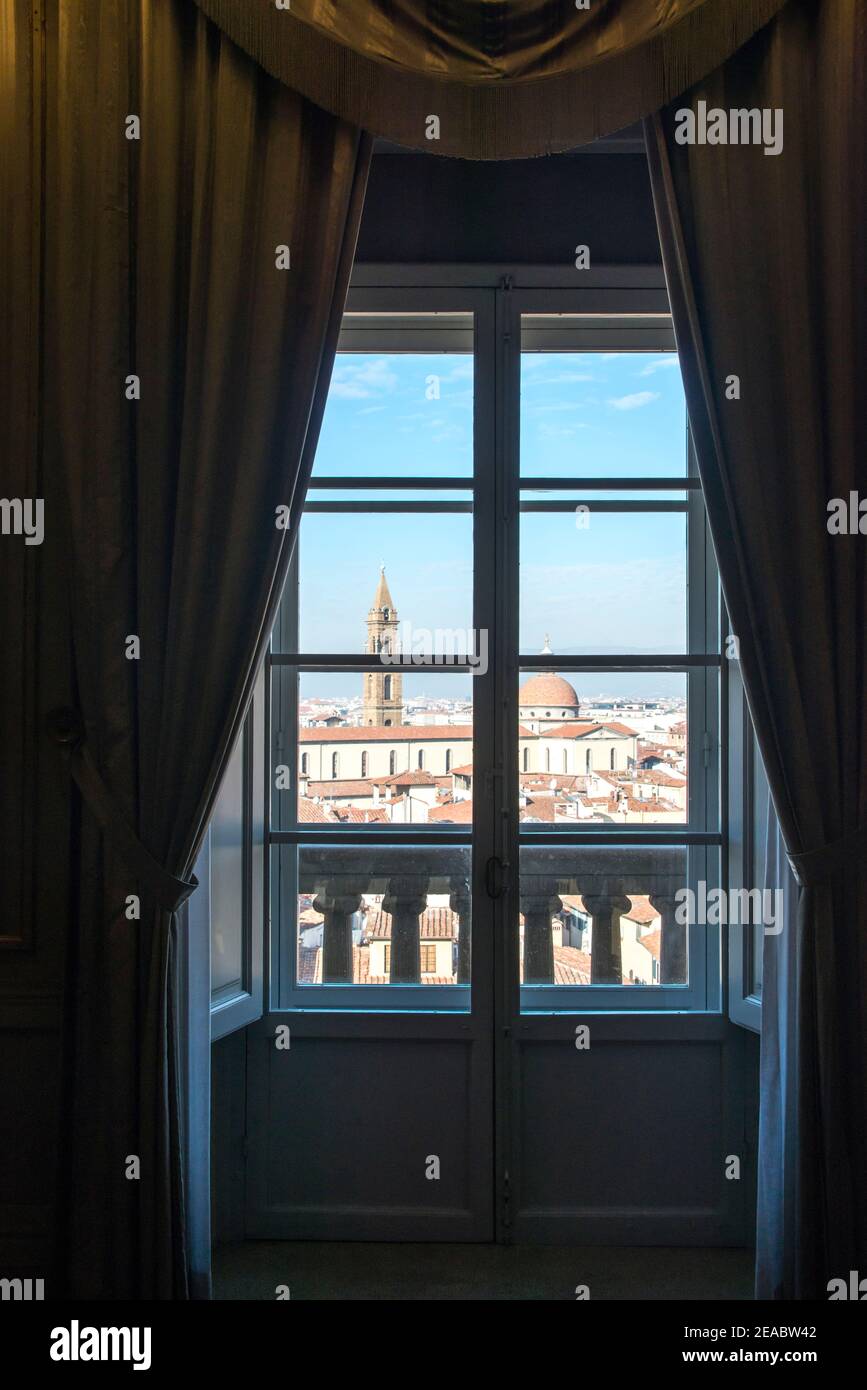 City view from the window of the Pitti Palace, Florence Stock Photo