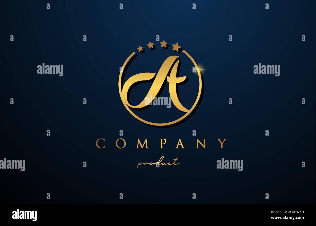 A luxury alphabet letter logo for company and corporate in gold colour ...
