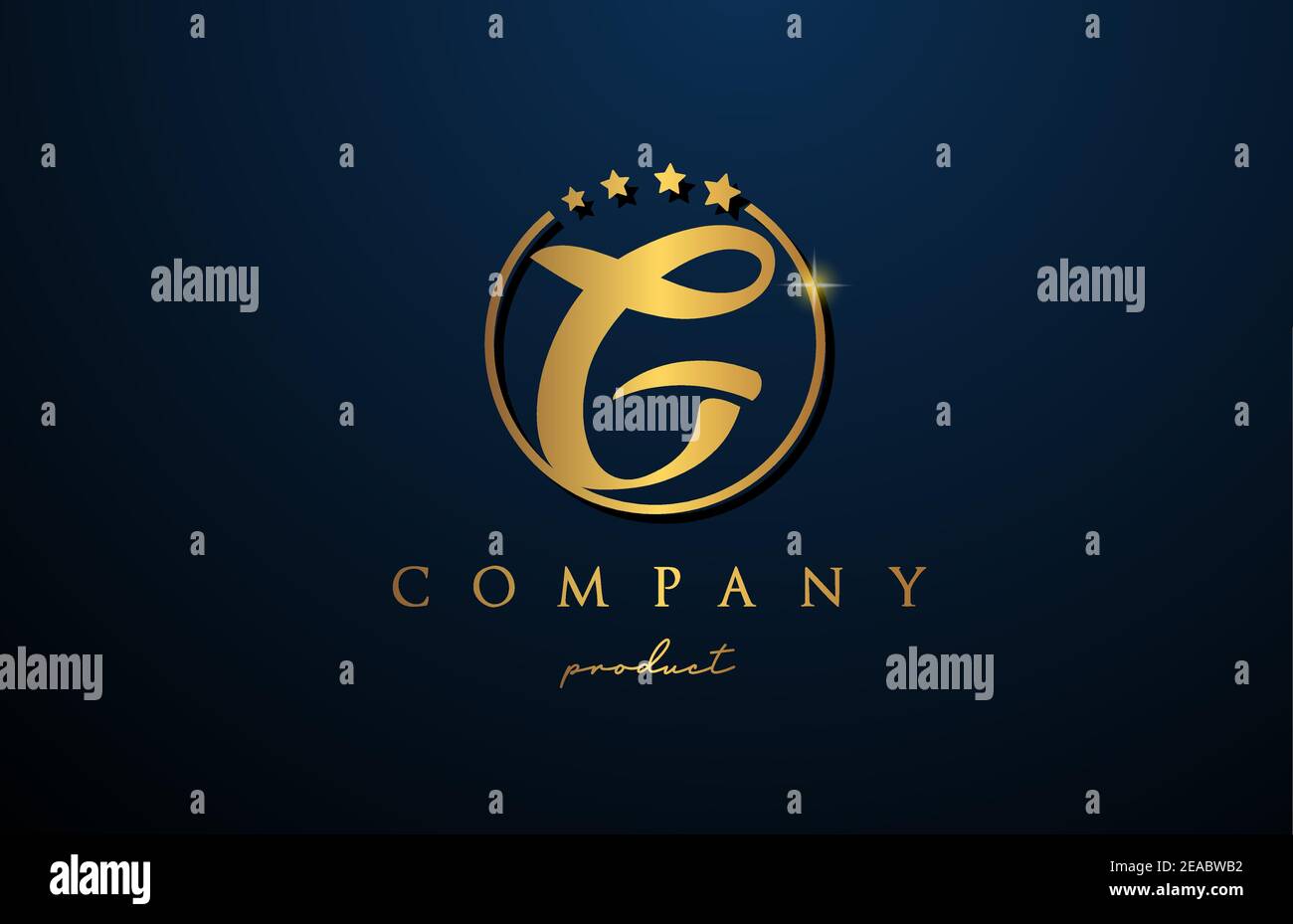 G luxury alphabet letter logo for company and corporate in gold colour ...