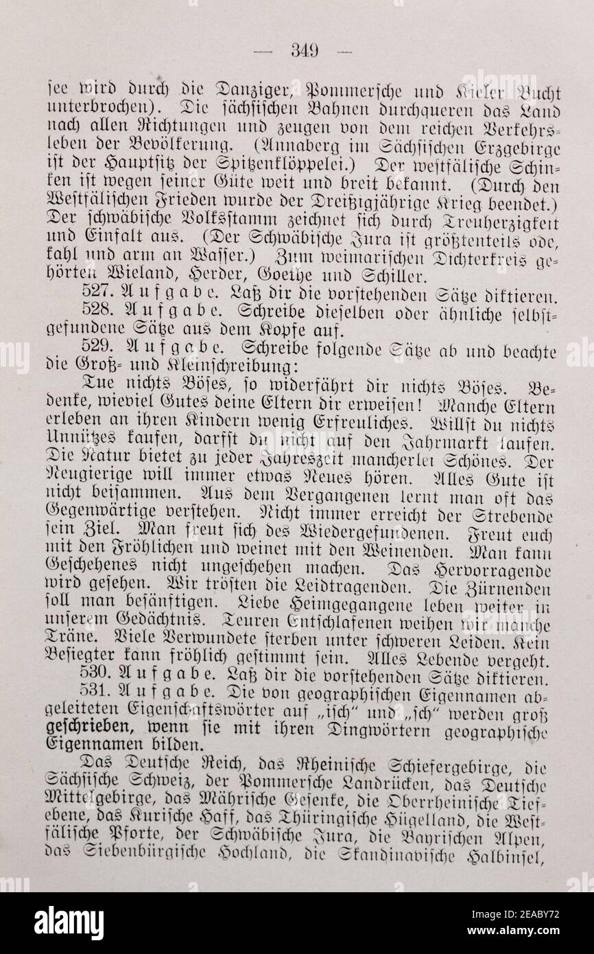 Neue Deutsche Sprachlehre 1911 von Theodor Paul - Seite 349. Stock Photo