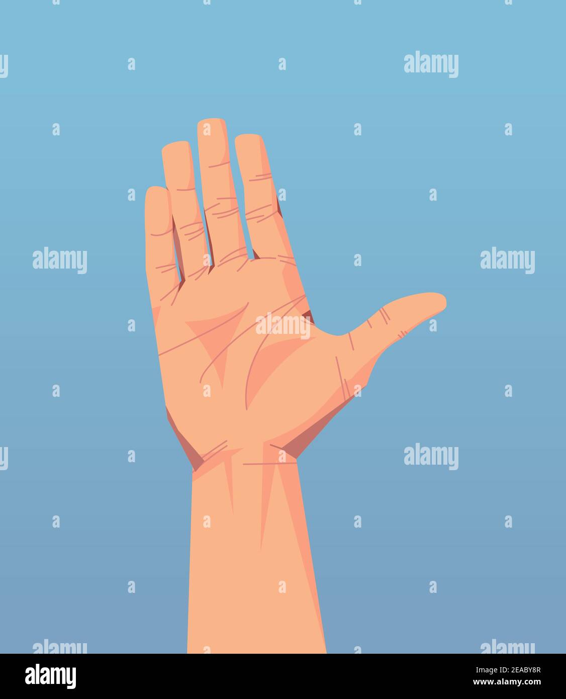 human hand showing gesture communication language gesturing concept vertical vector illustration Stock Vector