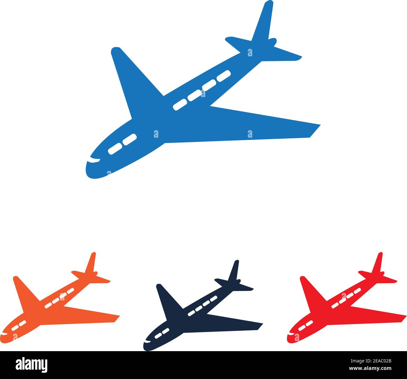 Airplane logo Template vector illustration icon designPlane Icon Vector. Stock Vector