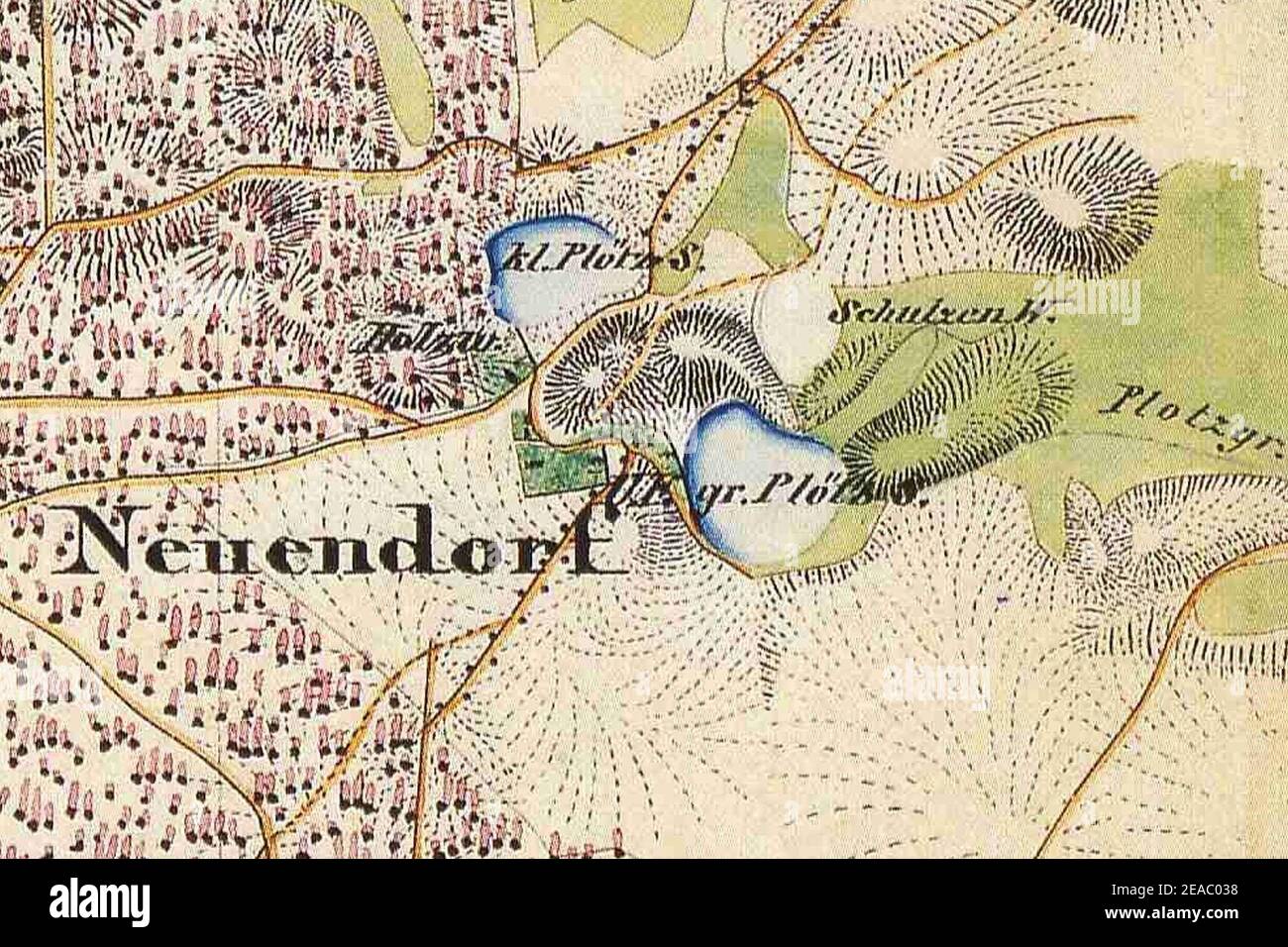 Neuendorf 1840 Urmesstischblatt Stock Photo - Alamy