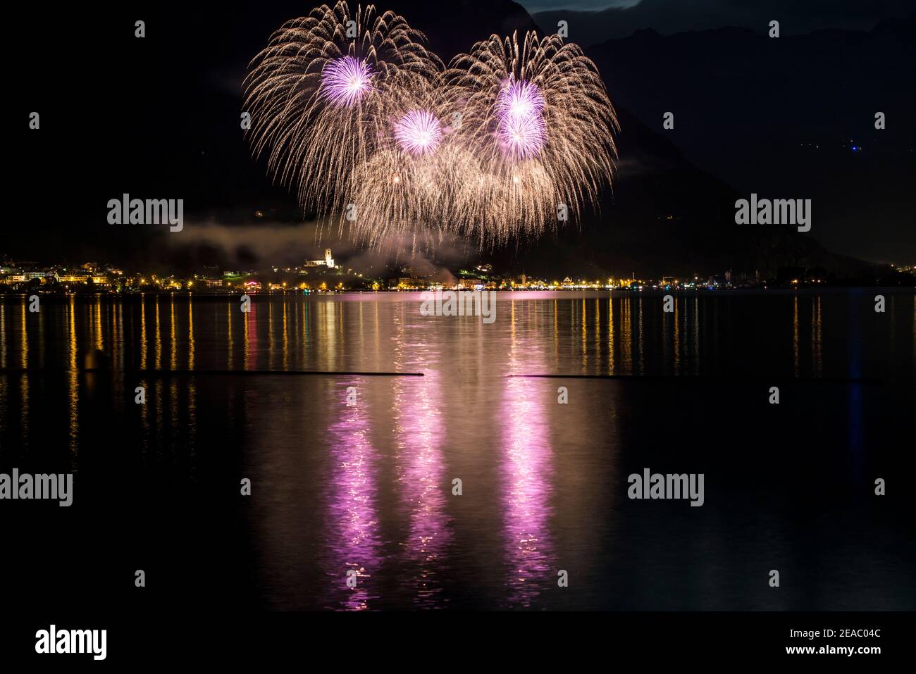 Fireworks National Day Stock Photo