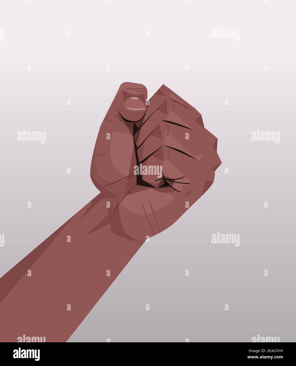 african american human hand showing clenched fist gesture communication