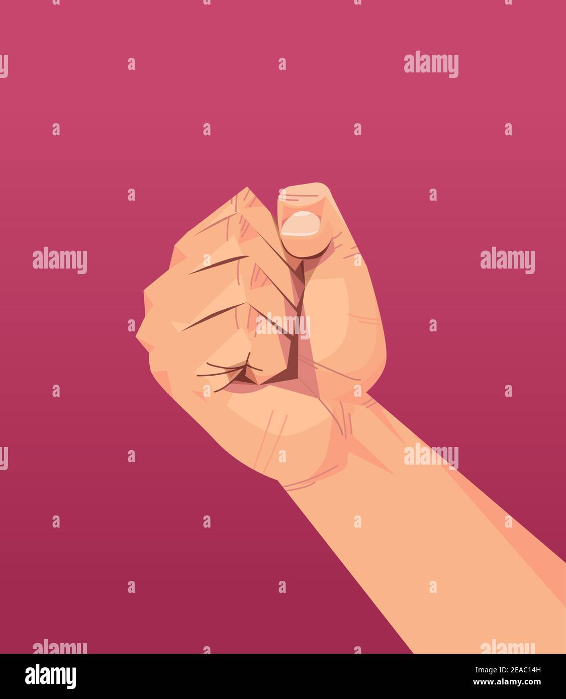 human hand showing clenched fist gesture communication language