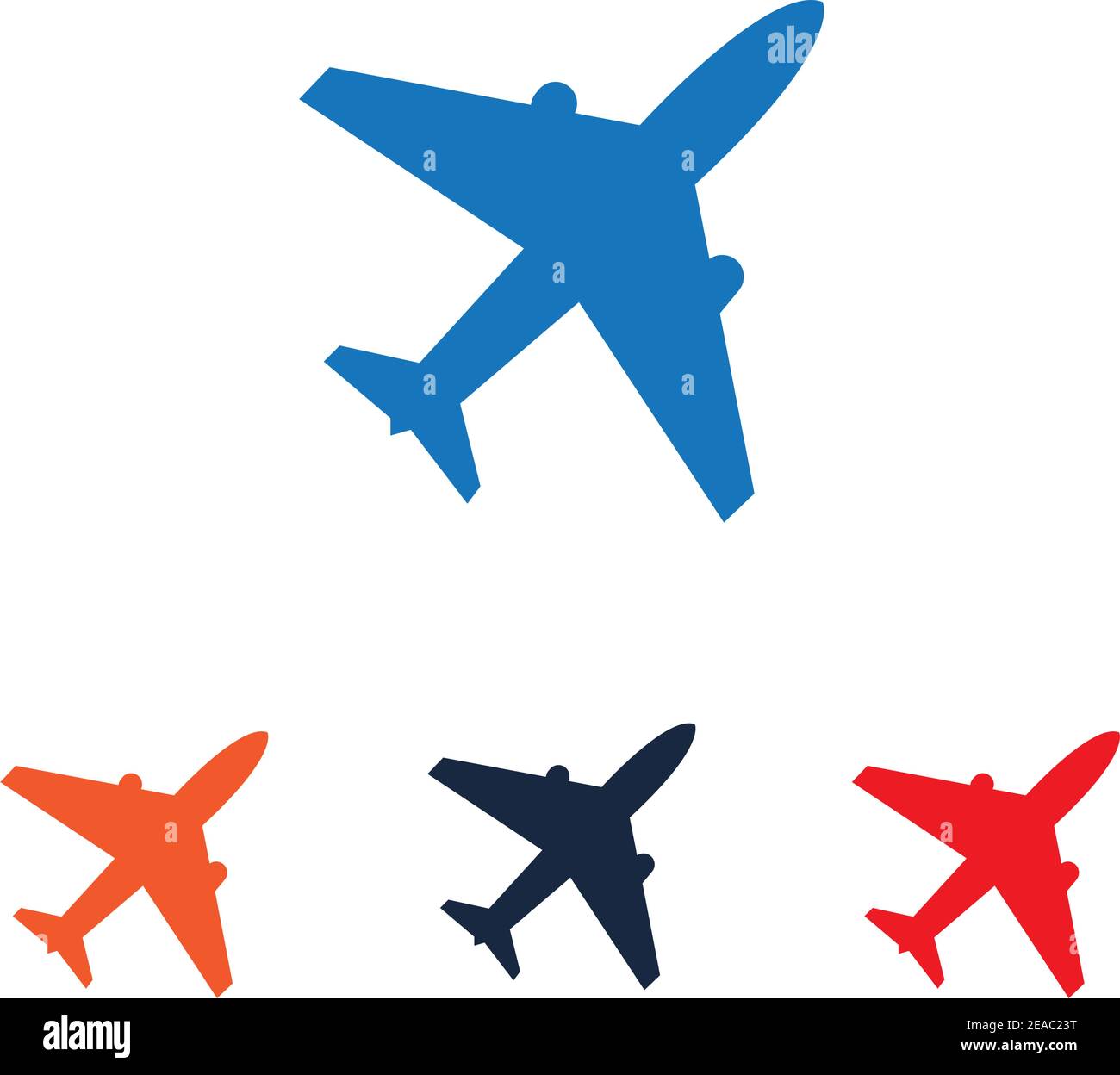 Airplane logo Template vector illustration icon designPlane Icon Vector. Stock Vector
