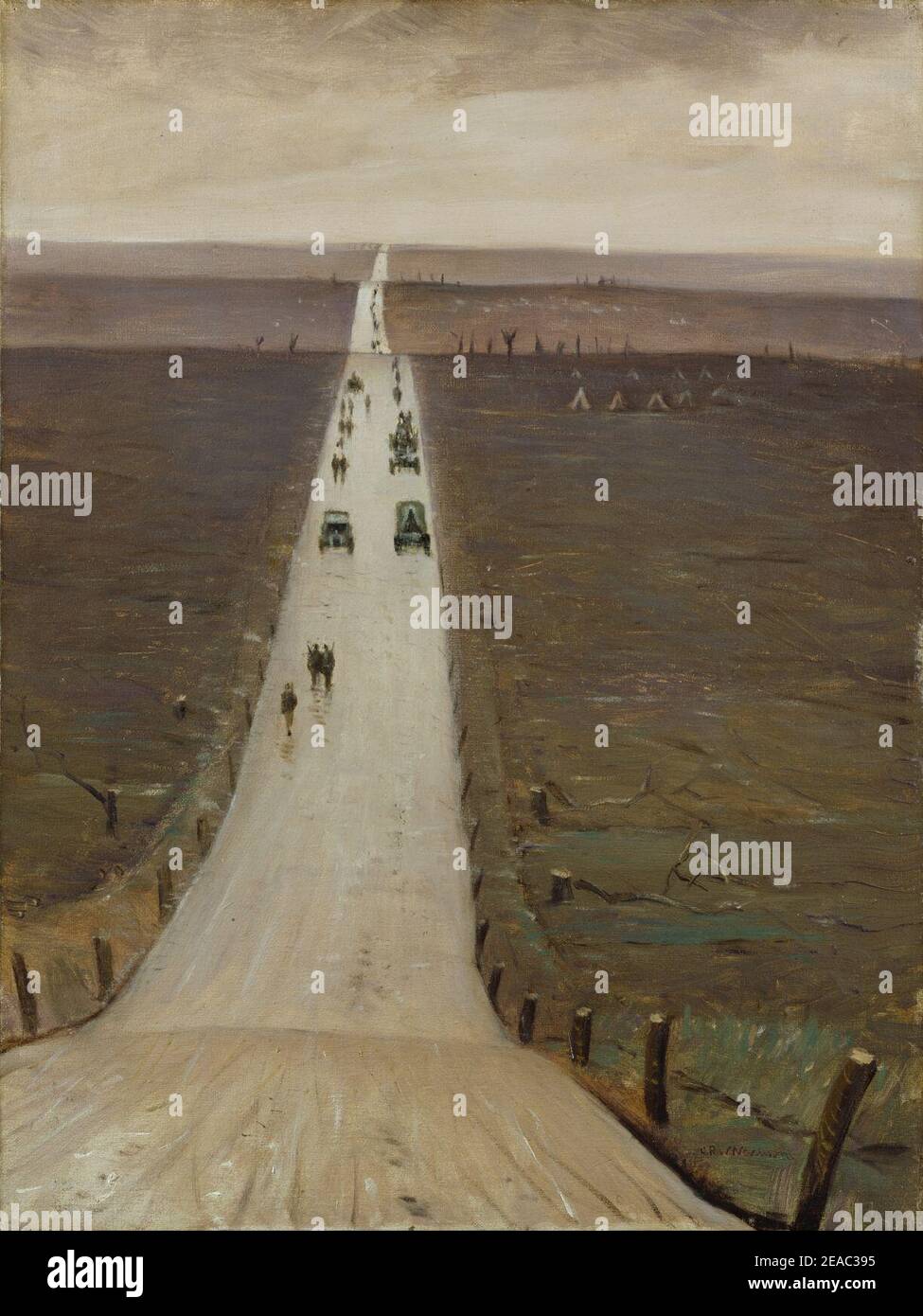 The Road from Arras to Bapaume - Christopher Richard Wynne Nevinson - Framed art Print main image 1