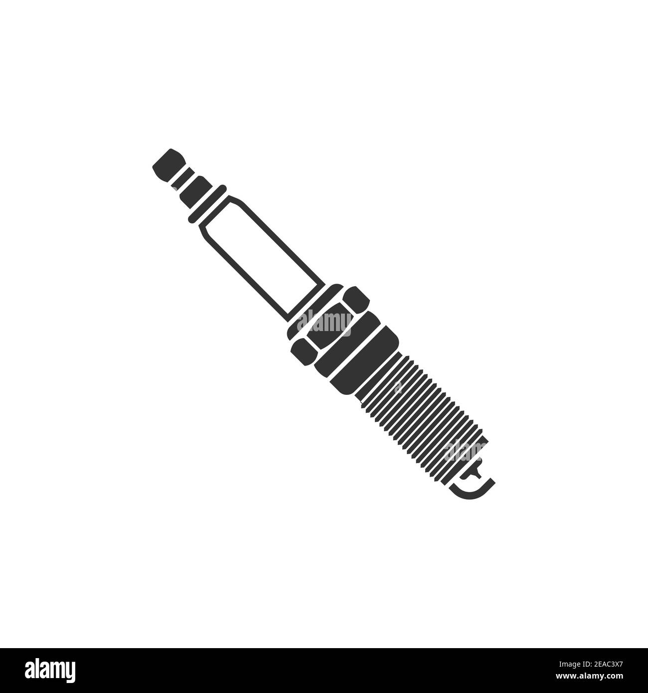Realistic vector spark plug icon. A device for igniting a fuelair