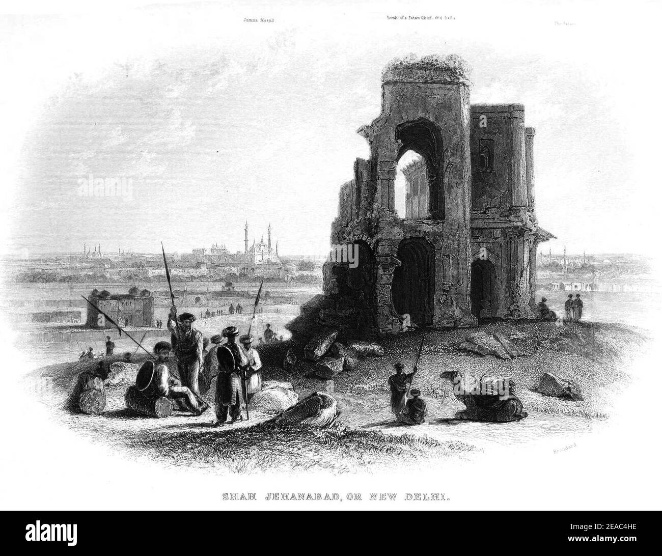 New Delhi 1850. Stock Photo