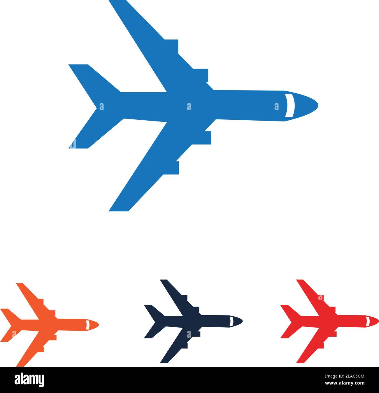 Airplane logo Template vector illustration icon designPlane Icon Vector. Stock Vector