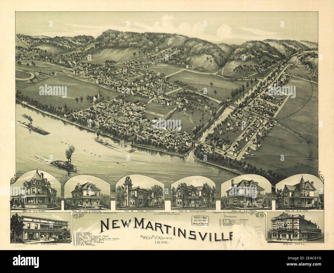 New Martinsville, West Virginia 1899 Stock Photo Alamy