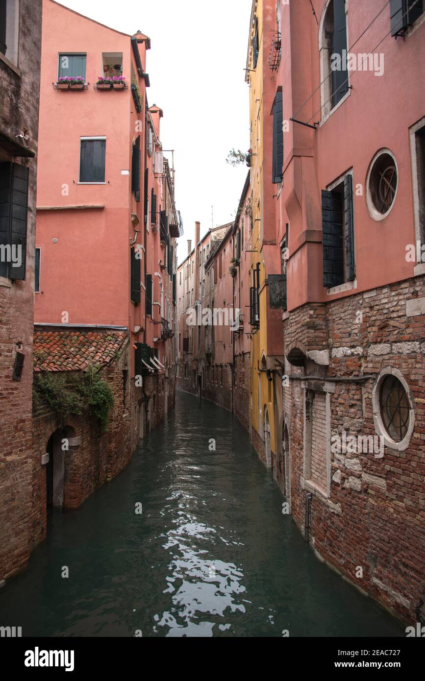 Urban canyon, Venice Stock Photo