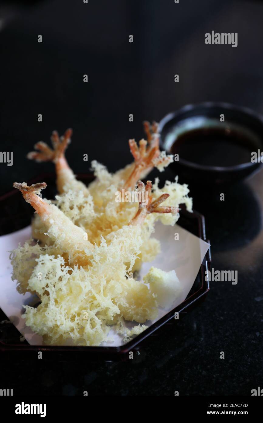 Tempura Fried shrimp Japanese style Stock Photo Alamy