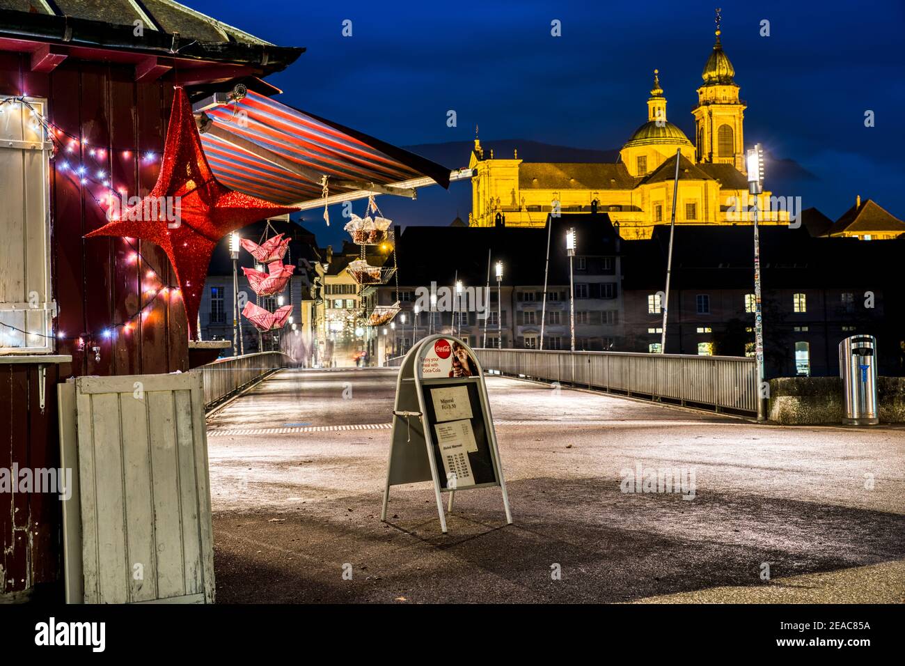 Night shots of Solothurn at Christmas time Stock Photo
