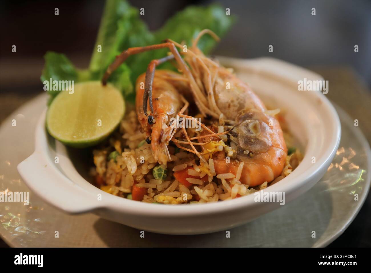 Fried rice with shrimp , Traditional Thai food Stock Photo - Alamy