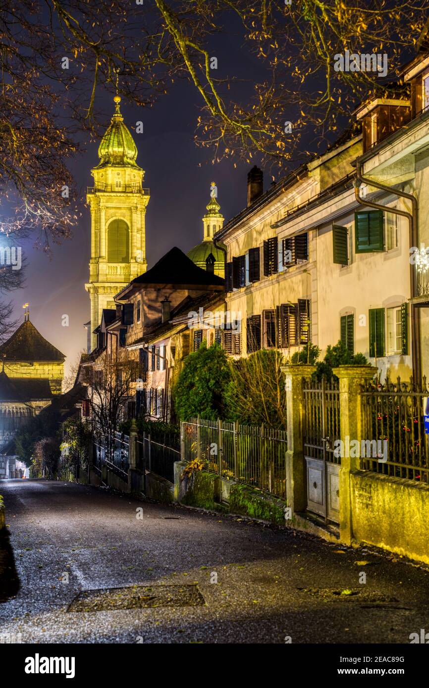 Night shots of Solothurn at Christmas time Stock Photo