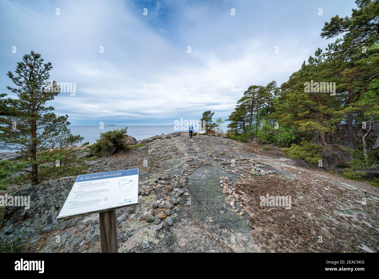 On a nature trail at Mustaviiri island, Pyhtää, Finland Stock Photo
