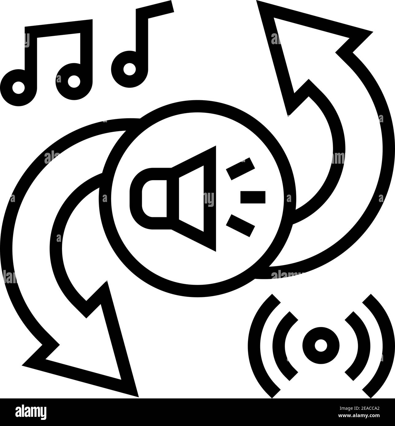 audio converter line icon vector illustration Stock Vector Image & Art