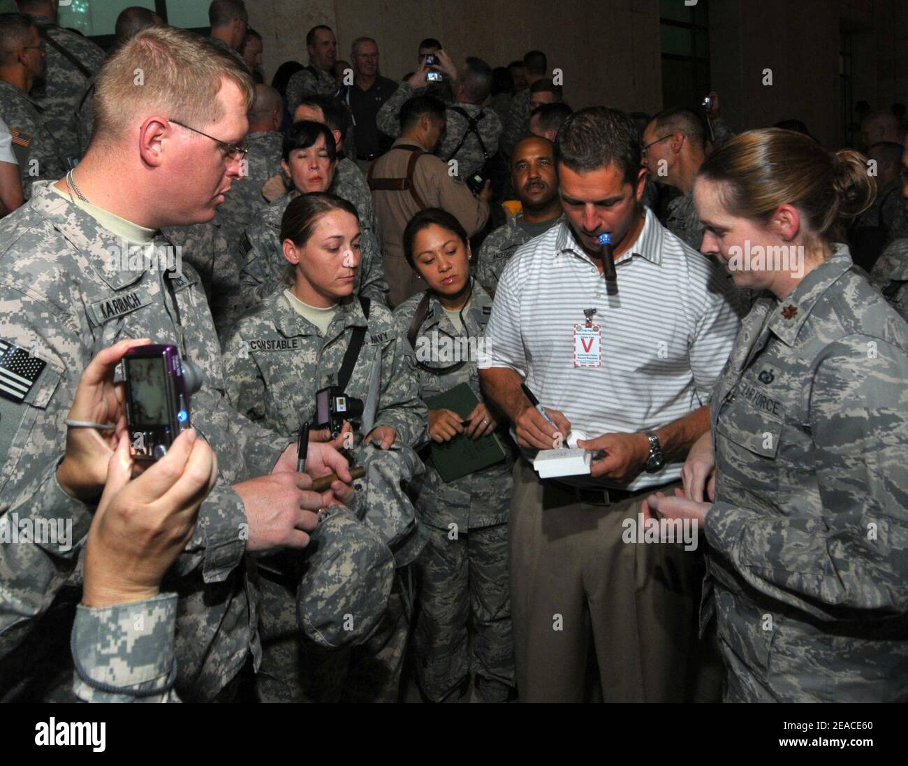 NFL Coaches visit U.S. service members in Iraq Stock Photo - Alamy
