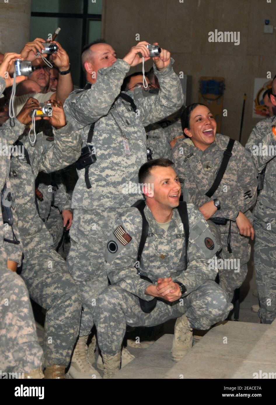 NFL Coaches visit U.S. service members in Iraq Stock Photo - Alamy