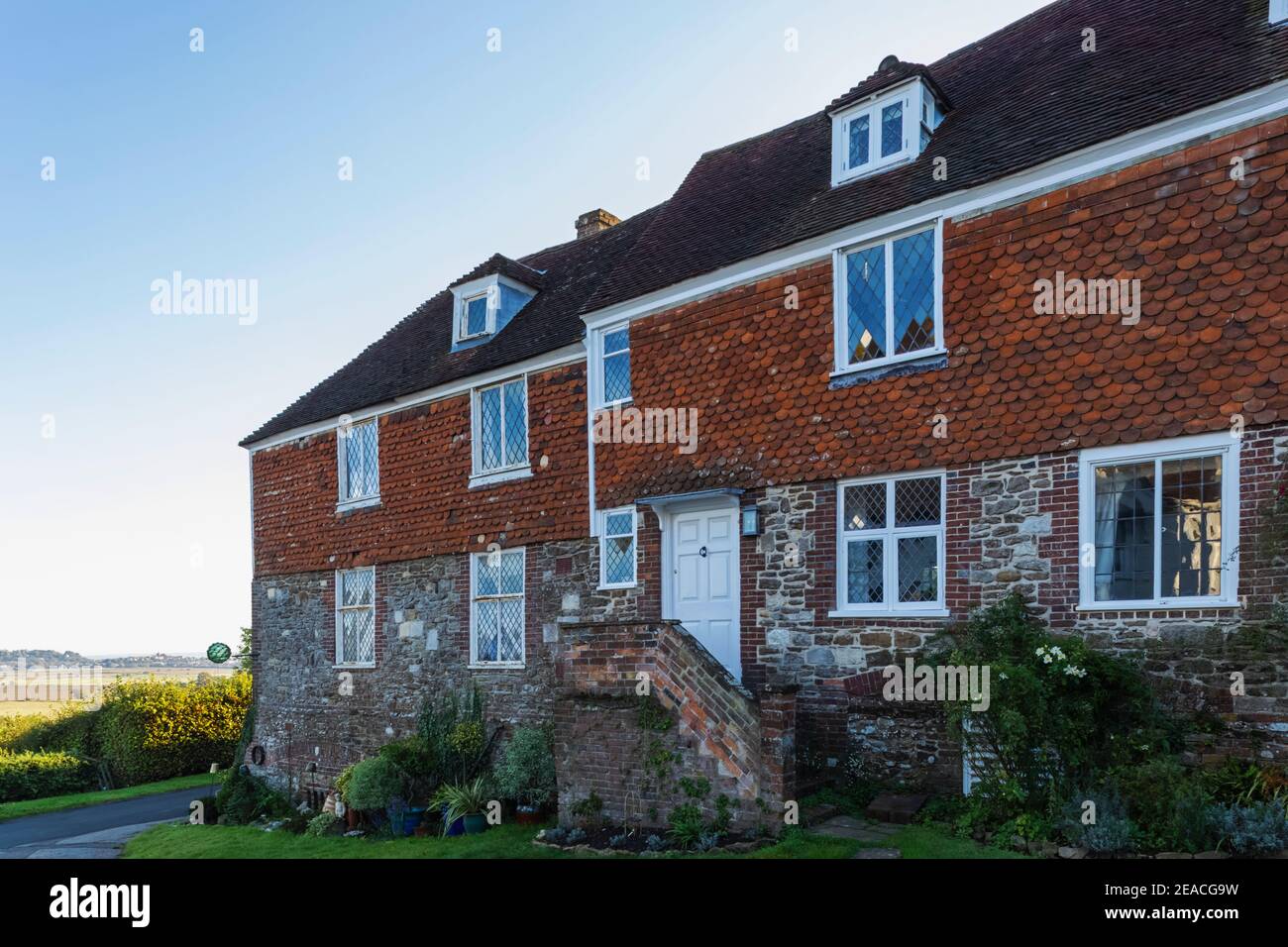England, East Sussex, Winchelsea, Traditional Housing Stock Photo