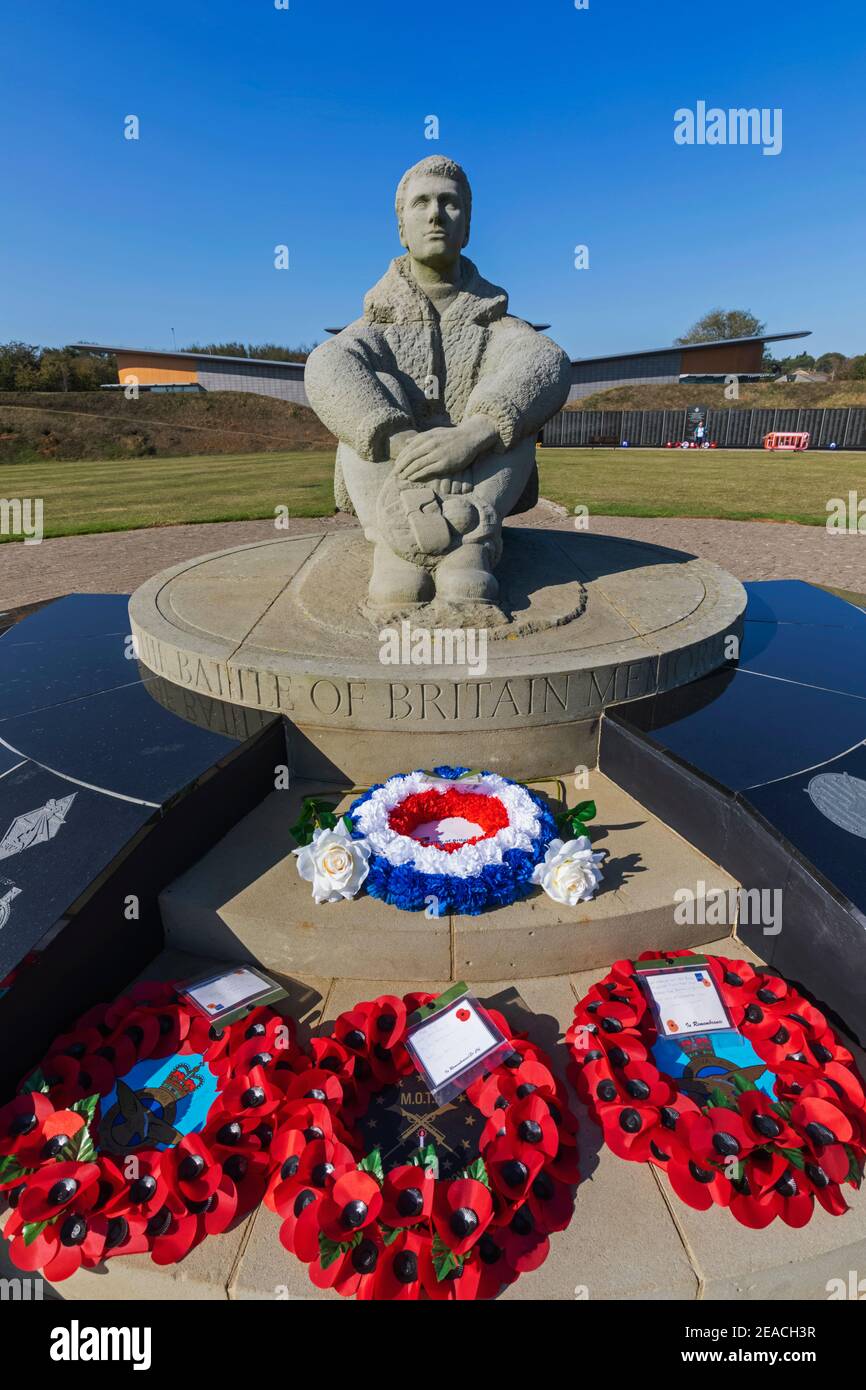 England, Kent, Folkestone, Capel-le-Ferne, The Battle of Britain Memorial Stock Photo