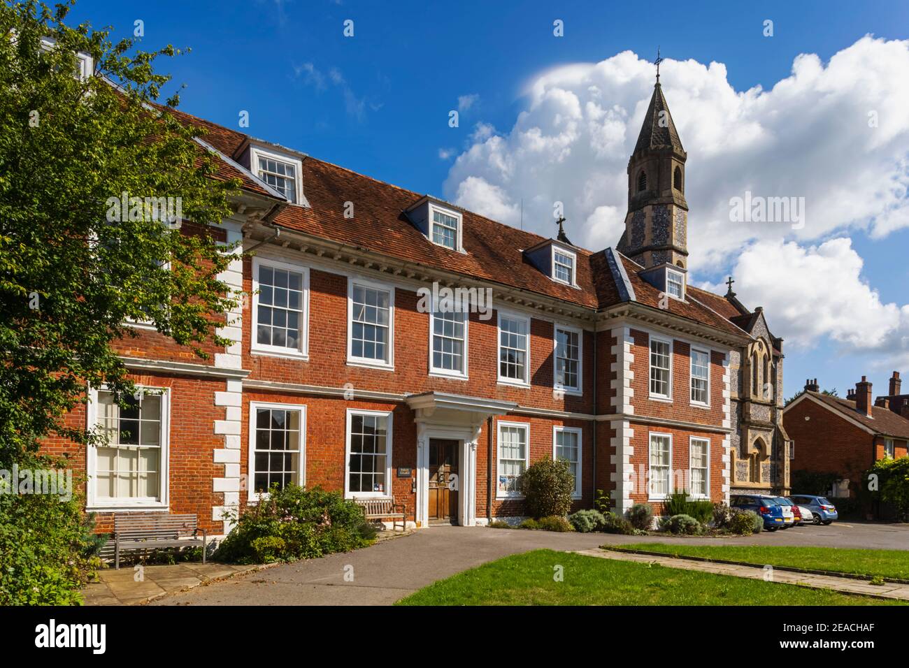 England, Wiltshire, Salisbury, Salisbury Cathedral Close, Sarum College Stock Photo