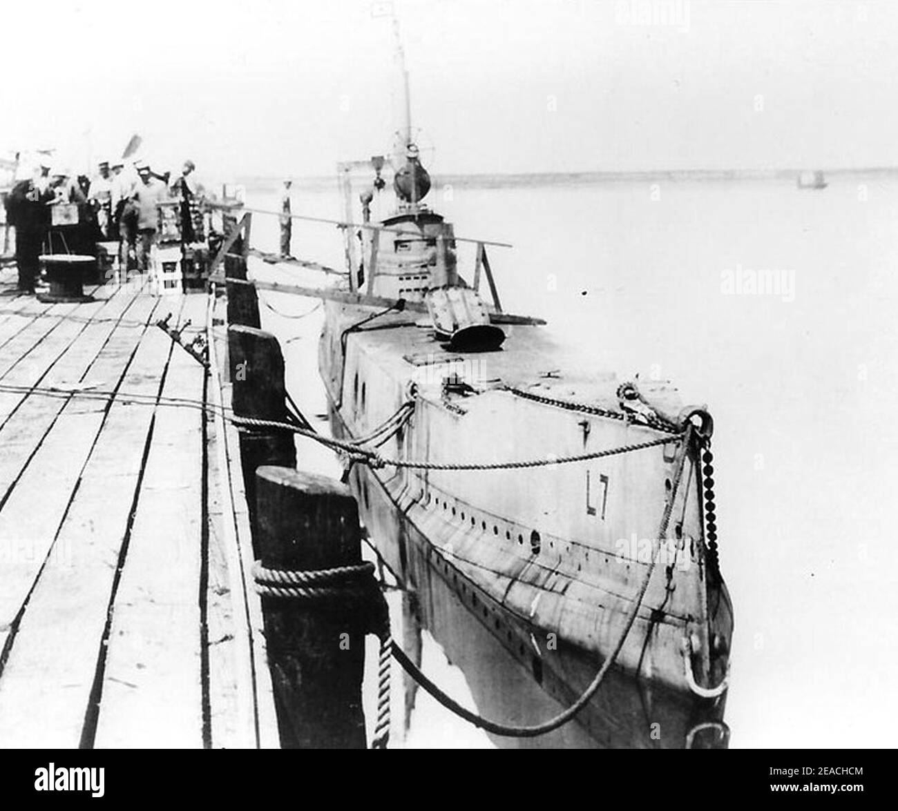 NH-81353 USS L-7 in port, circa 1917. Stock Photo
