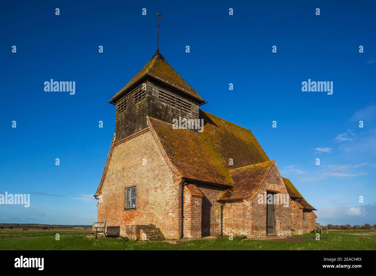 England, Kent, Romney Marsh, Fairfield, St. Thomas Becket Church Stock Photo