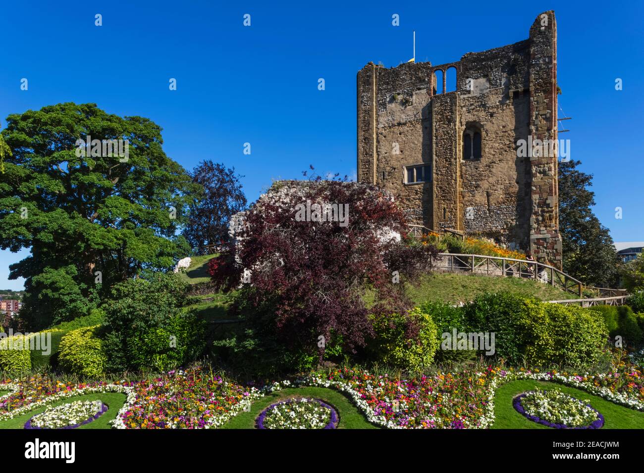 England, Surrey, Guildford, Guildford Castle Stock Photo