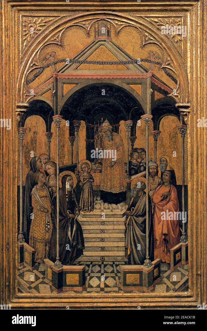 Niccolò Di Buonaccorso - Presentation of the Virgin at the Temple - Stock Photo