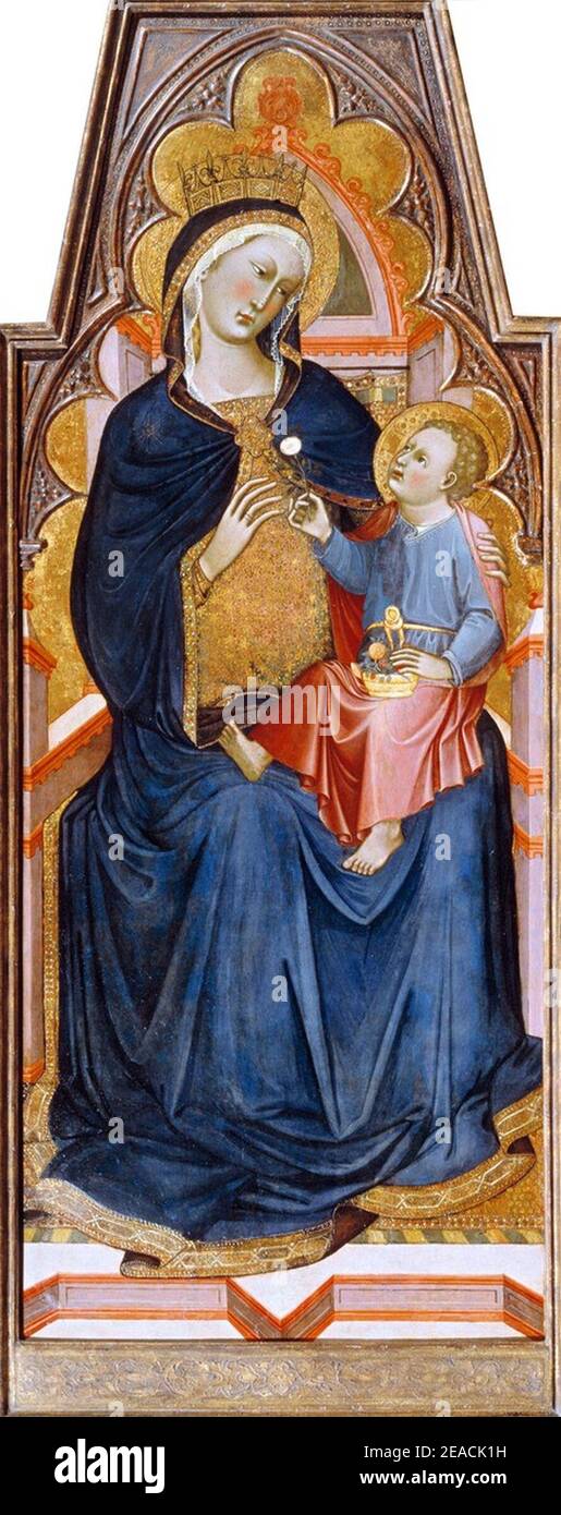 Niccolò di Buonaccorso - Madonna and Child, 1387. Stock Photo