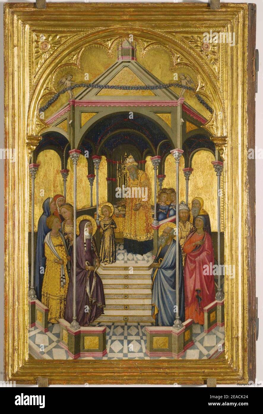 Niccolo di Buonaccorso. Presentation of the Virgin. 1380. Uffizi, Florence. Stock Photo