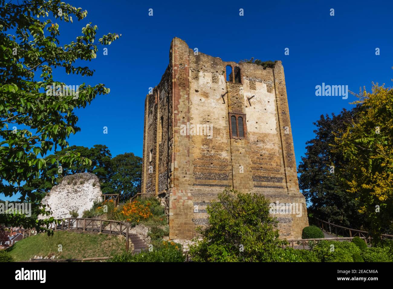 England, Surrey, Guildford, Guildford Castle Stock Photo