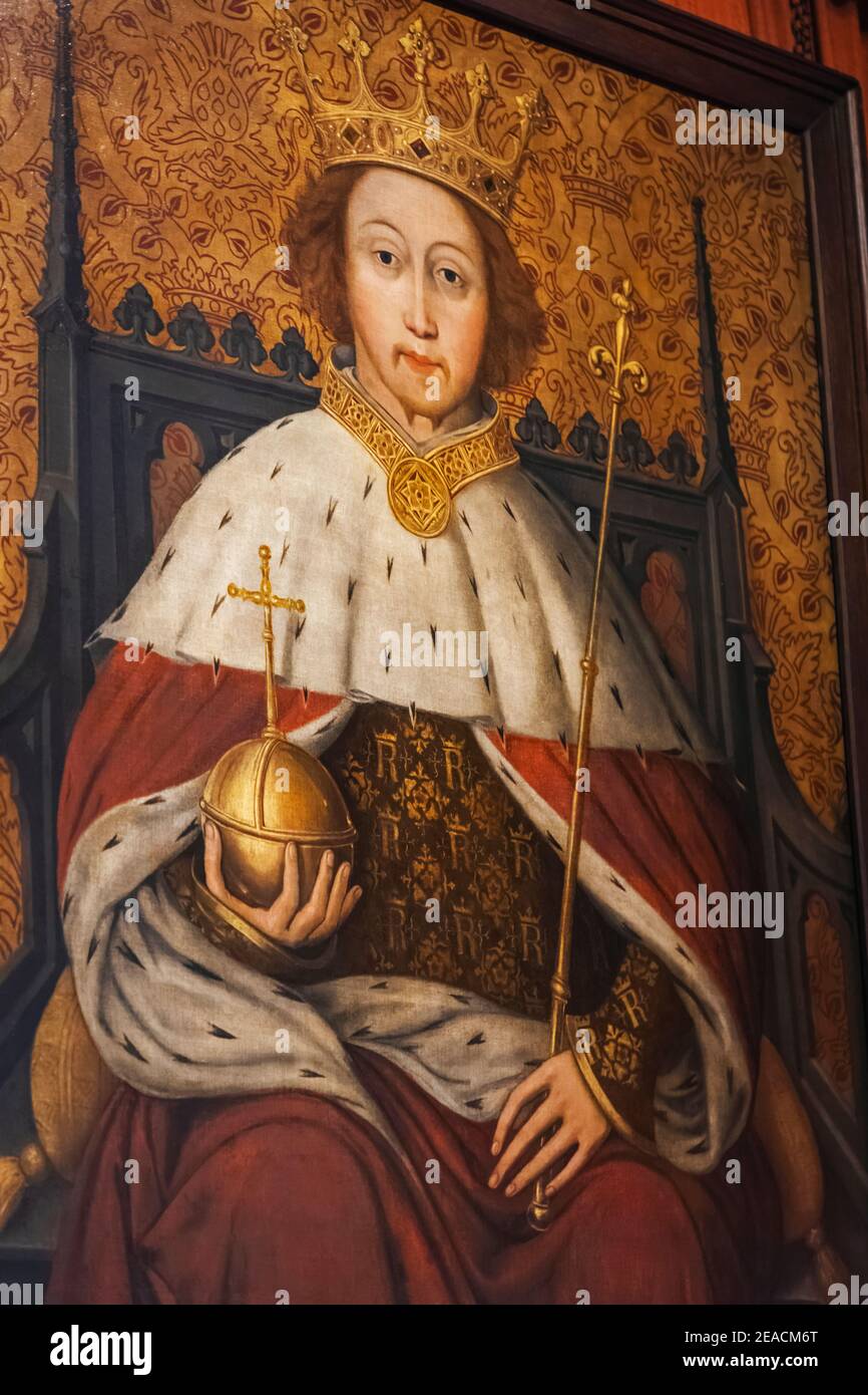 England, Kent, Leeds Castle, Portrait of King Richard II Stock Photo