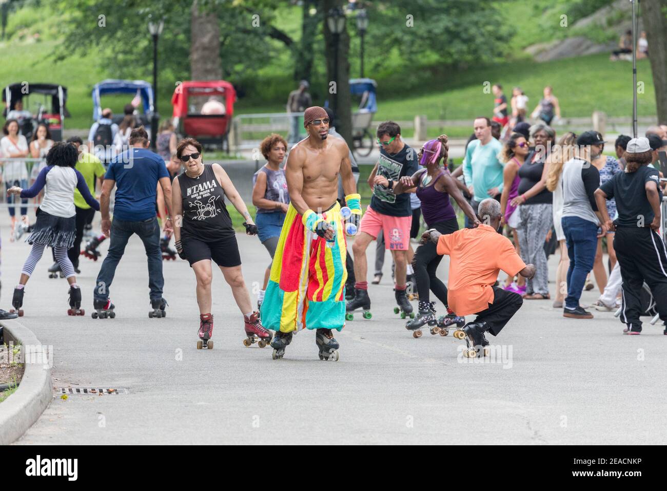 New york central park roller skating hires stock photography and