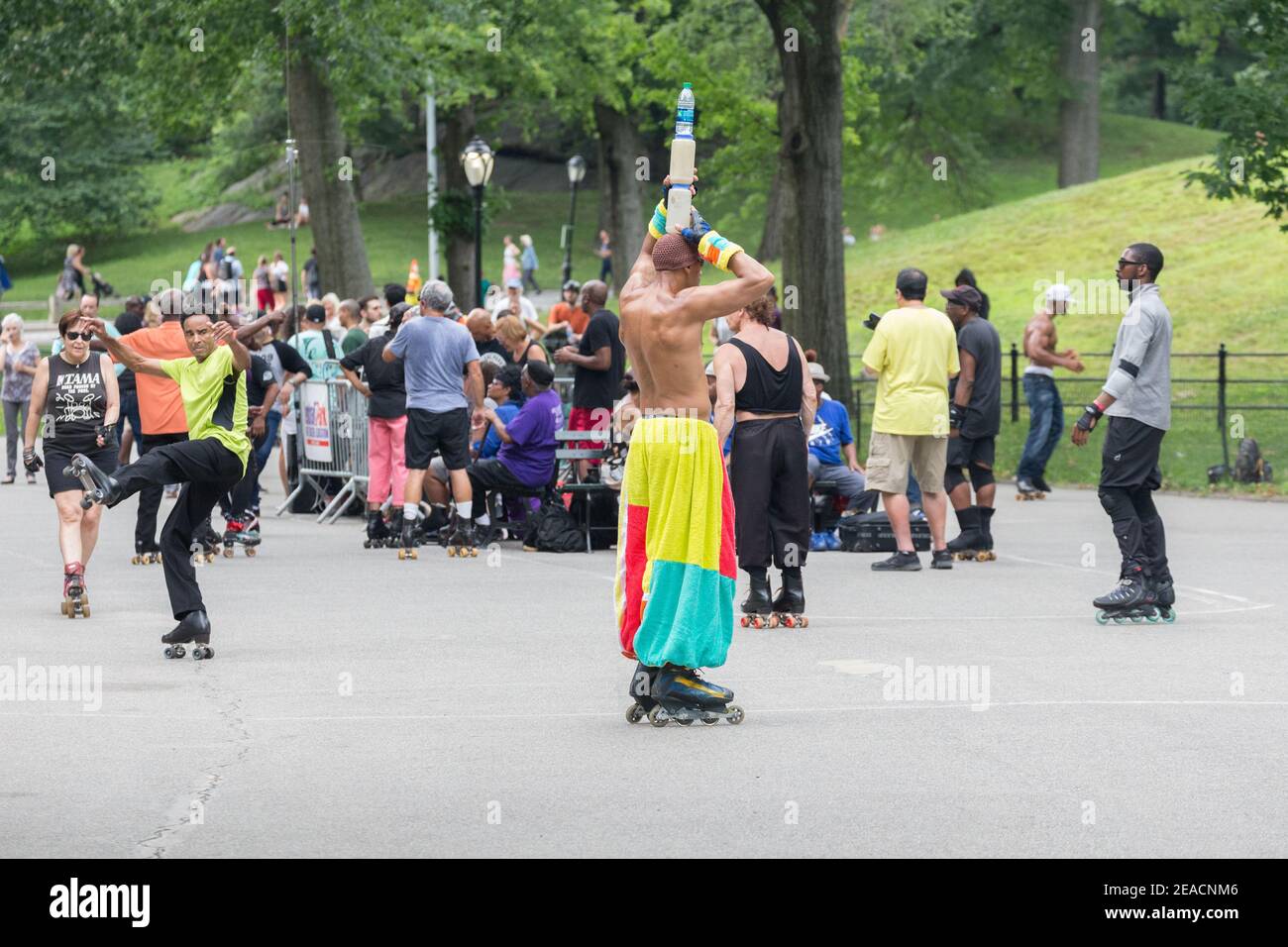 New york central park roller skating hires stock photography and