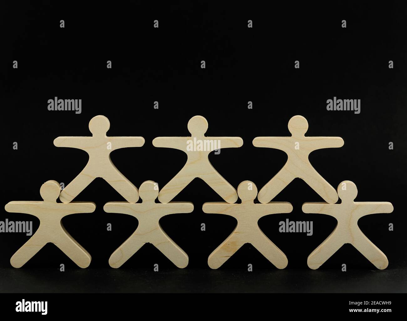 Business team people stand together, first their leader. Team building